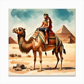 Egyptian King On Camel Canvas Print
