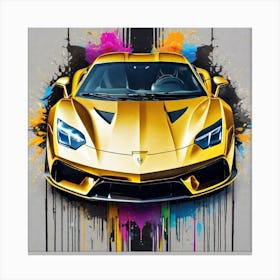 Golden Lamborghini 1 Canvas Print
