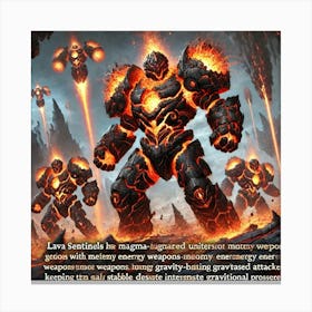 Lava Sentinels Heavy Ground Defense Canvas Print