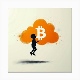 Bitcoin Cloud 5 Canvas Print