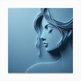 Silhouette a woman 11 Canvas Print