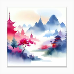 Chinese Landscape Painting 16 Canvas Print