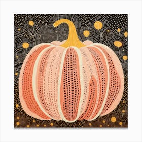 Yayoi Kusama Inspired Pumpkin Pink And Orange 2 Canvas Print