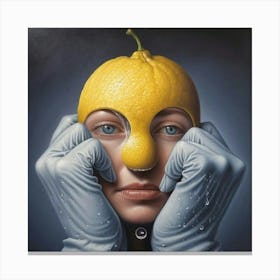 Lemon Face 1 Canvas Print