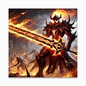 Kael Firebrand Flame Weapon Mastery Canvas Print