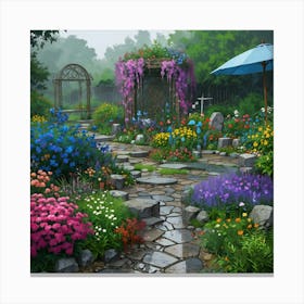 Garden Of Flowers 1 Canvas Print