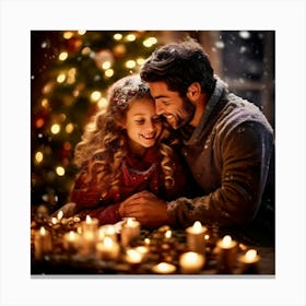 Christmas Family Portrait Canvas Print