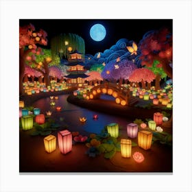 Asian Lanterns Canvas Print