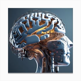 Brain Of A Robot 14 Canvas Print