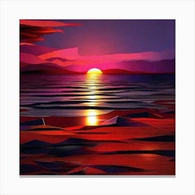 Sunset By Person 2 Canvas Print