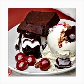 Brownie Sundae 4 Canvas Print