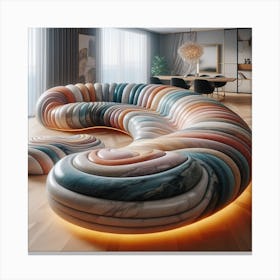 Curved Sofa Canvas Print
