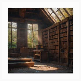 Abandoned Library 3 Canvas Print