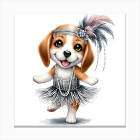 Beagle Dancer Canvas Print