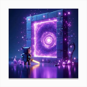 Minecraft portal Canvas Print