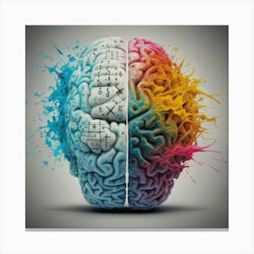 Colorful Brain Canvas Print