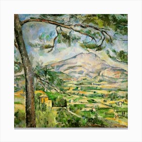 Claude Monet'S View Of Mont Blanc Oil Painting Landscape Illustration Canvas Print