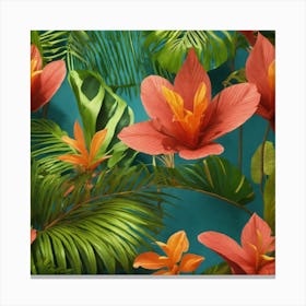 Tropical Flowers 2 Canvas Print