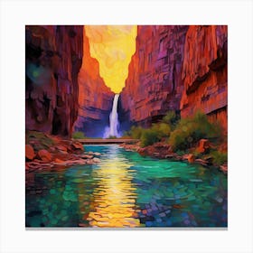 Grand Canyon Waterfall Canvas Print