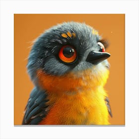 Bird With Big Eyes 3 Canvas Print