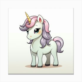 Cute Unicorn 622 Canvas Print