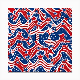 Patriotic Stars And Stripes 3 Canvas Print