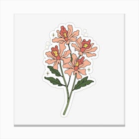 Pink Flowers poster Canvas Print