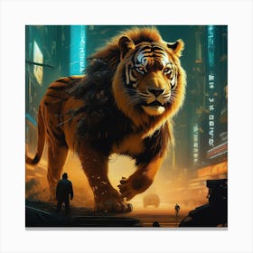Steven Spielbergs Cinematic Vision Features Lions Tigers And Bears In An Epic Movie Scene Brough 852796212 Canvas Print