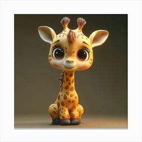 Cute Giraffe 3 Canvas Print