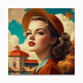 Woman In A Hat 1 Canvas Print