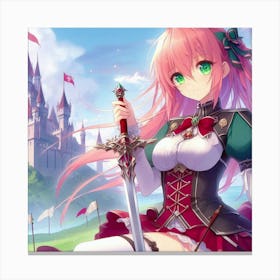 Anime Girl With Sword Canvas Print