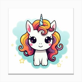 Cute Unicorn 412 Canvas Print