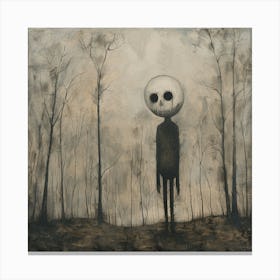 Skeleton In The Woods 4 Canvas Print