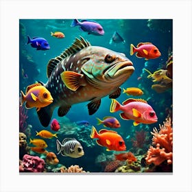 Fishes In The Sea Canvas Print