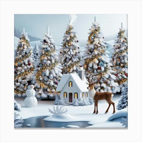 Christmas Scene Stock Videos & Royalty-Free Footage Canvas Print