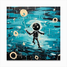 Astronaut In Space 2 Canvas Print