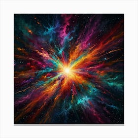 Colorful Nebula Burst Canvas Print