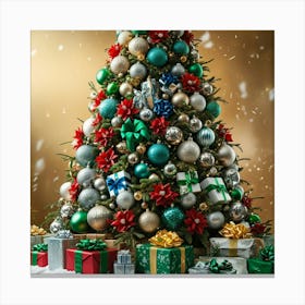 Leonardo Phoenix 10 A Majestic Christmas Tree Stands Tall Ador 2 Canvas Print