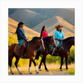 Horseback Riding In The Desert 1 Canvas Print