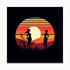 Sunset Silhouette 1 Canvas Print