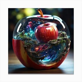 Apple In A Glass Canvas Print