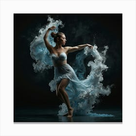 Dancer In Blue Dress 1 Canvas Print