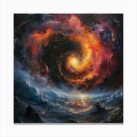 Spiral Galaxy Creation, Impressionism And Surrealism Canvas Print