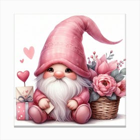 Valentine's day, Gnome 2 Canvas Print