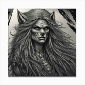 Werewolf sketch Canvas Print