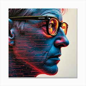 Man With Glasses Canvas Print