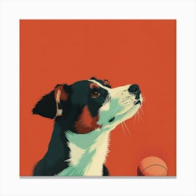 Dog With A Ball 1 Canvas Print