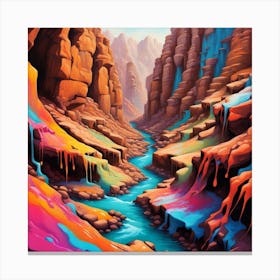 River Of Color Canvas Print