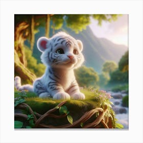 White Tiger 29 Canvas Print