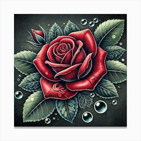 Tattoo Rose 4 Canvas Print